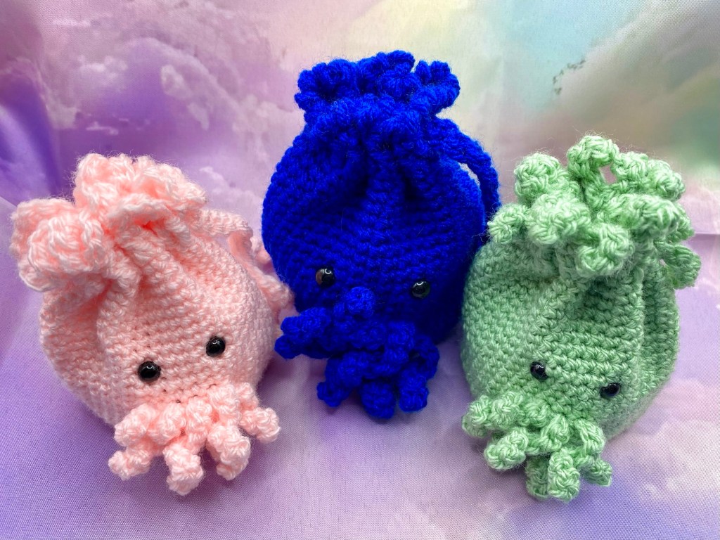 Three Cuthulhu Dice Bags In different colours